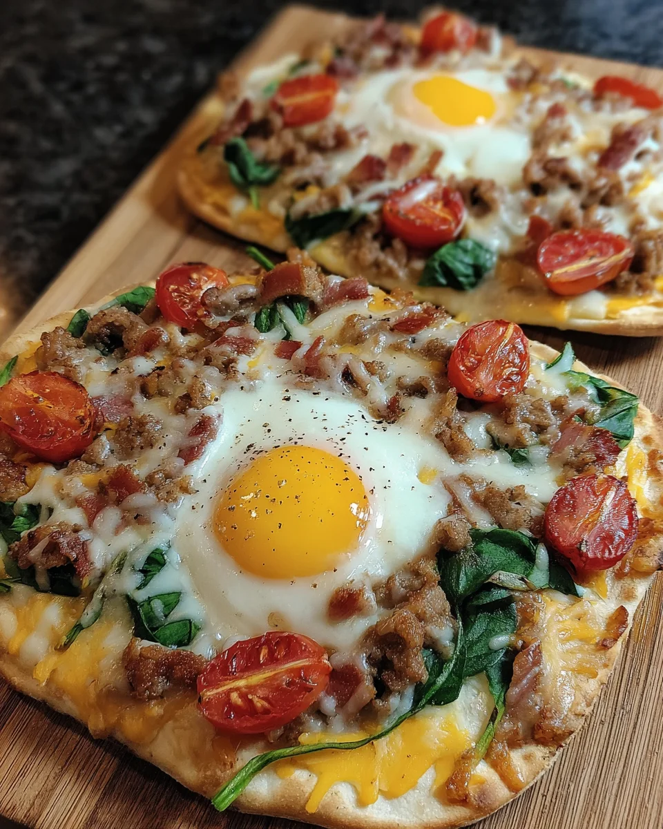 Breakfast Flatbreads Sausage Bacon