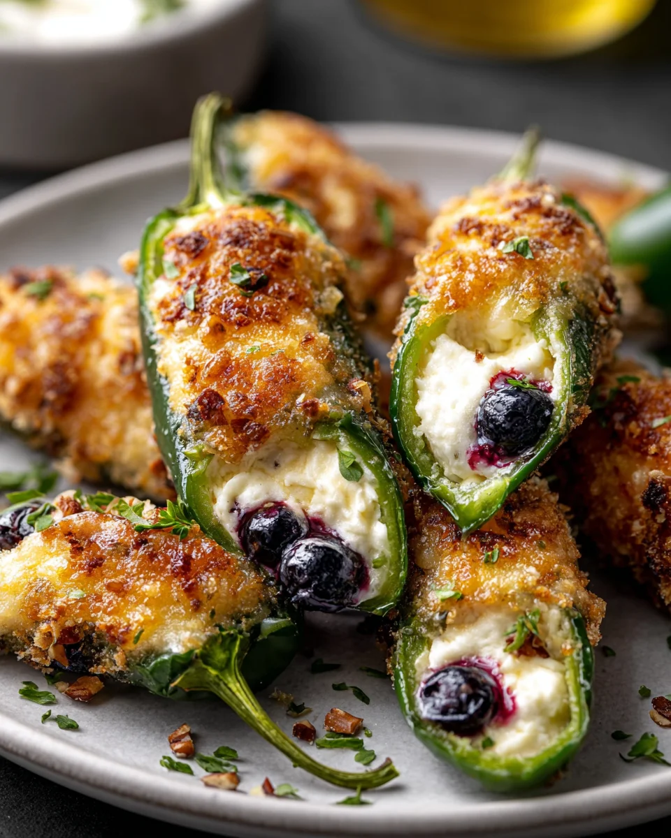 Blueberry Brie Jalapeño Poppers