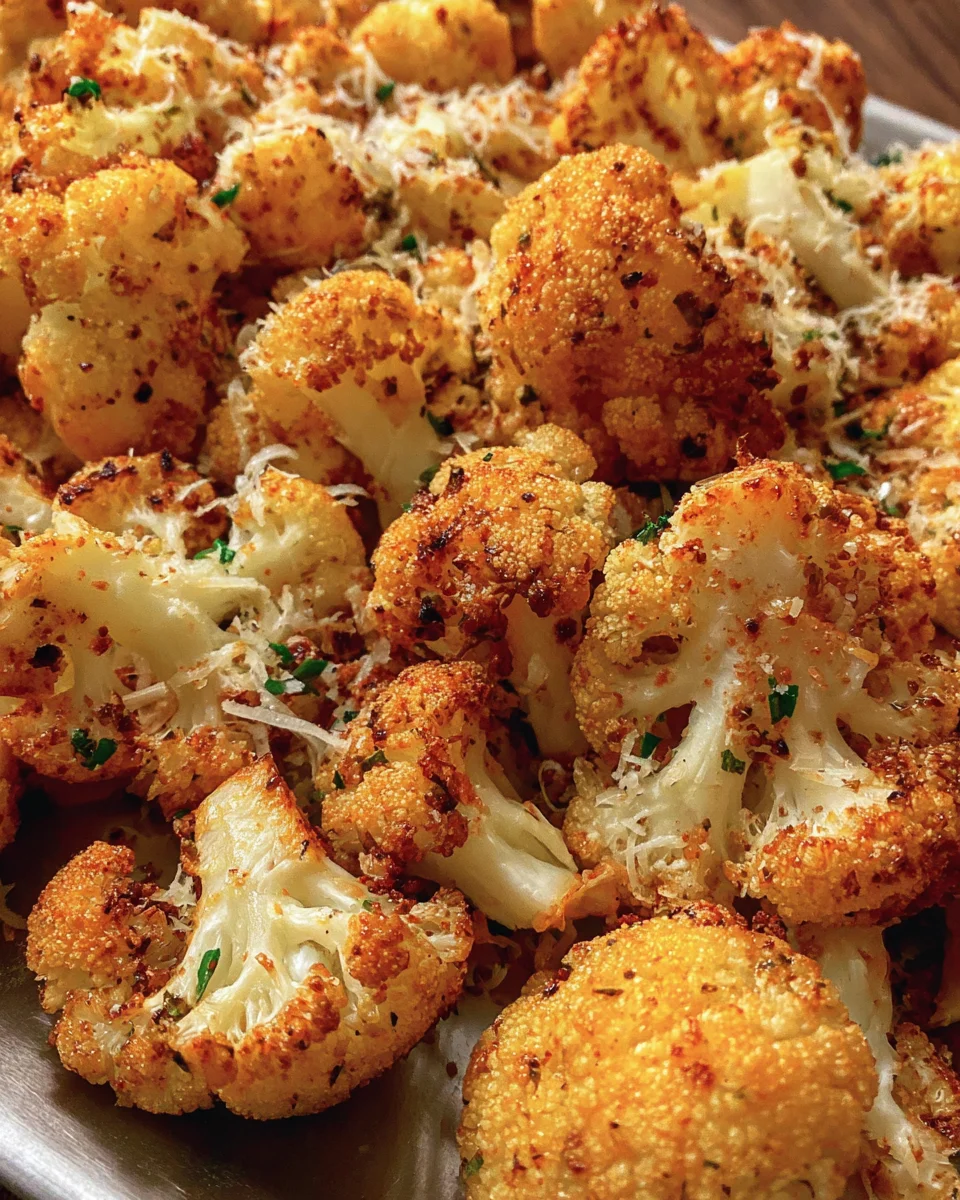 Crispy Roasted Cauliflower Cheddar