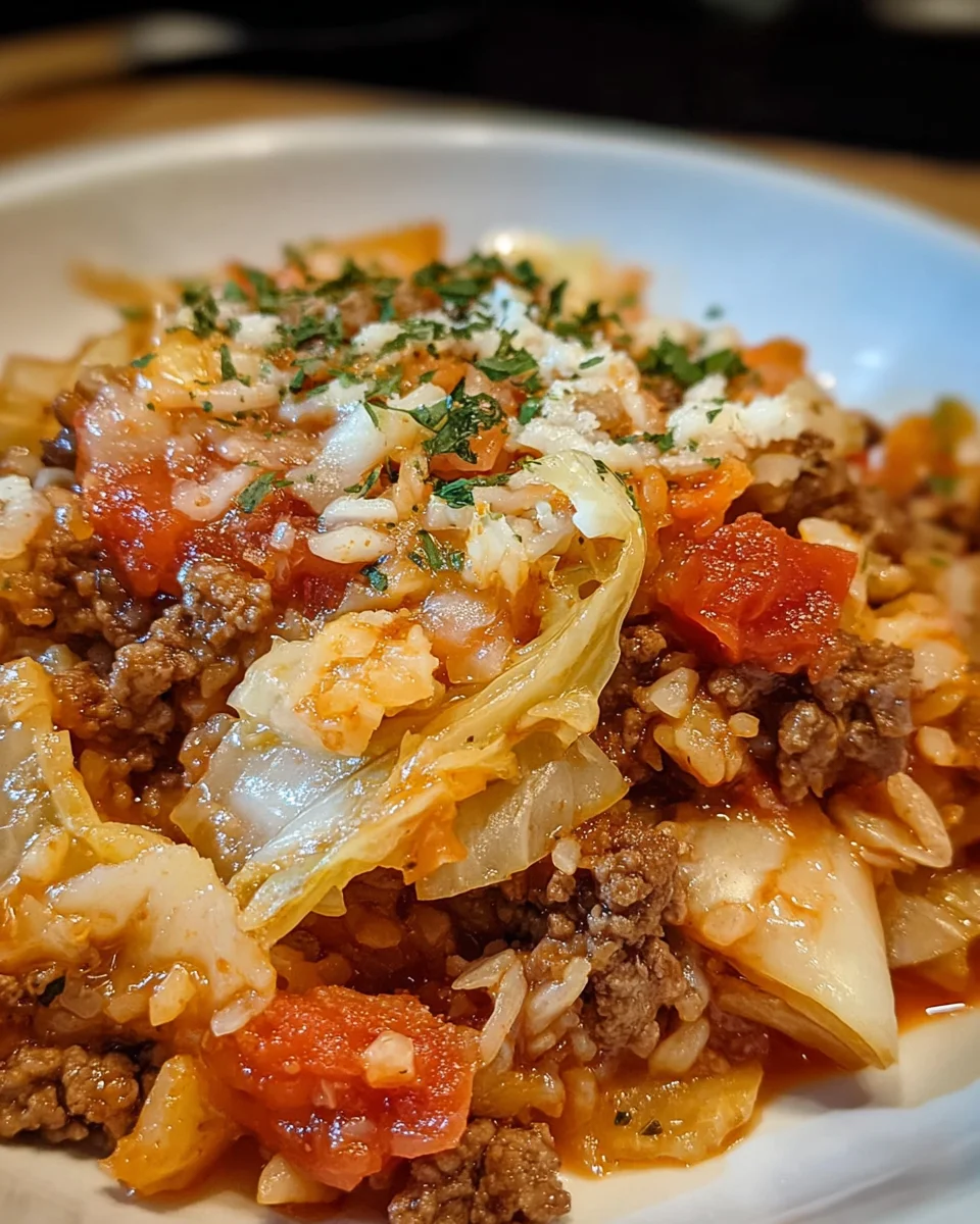 Crockpot Cabbage Roll Casserole
