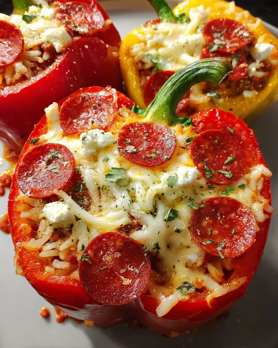 Pizza Stuffed Peppers Dinner