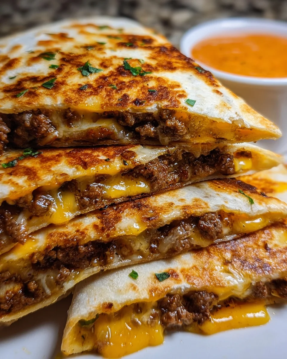 Cowboy Butter Smashed Beef Tortilla Melts