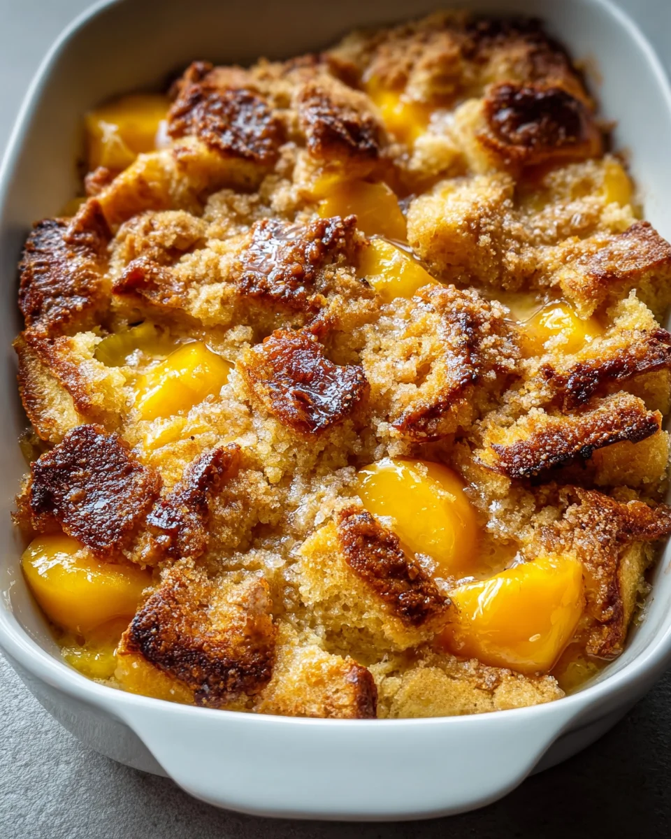 Peach Cobbler French Toast Bake