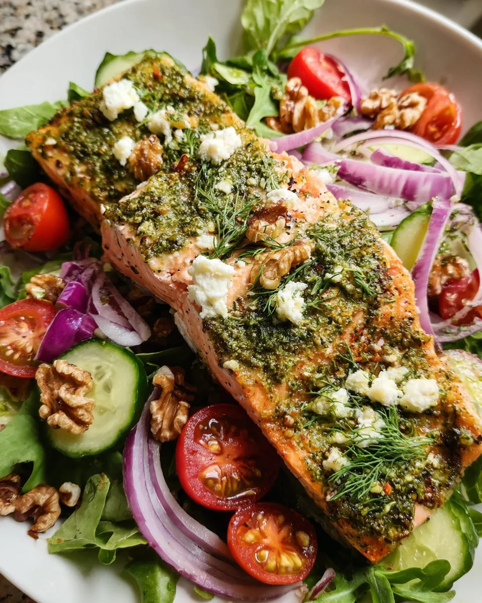 Herb-Crusted Salmon Salad