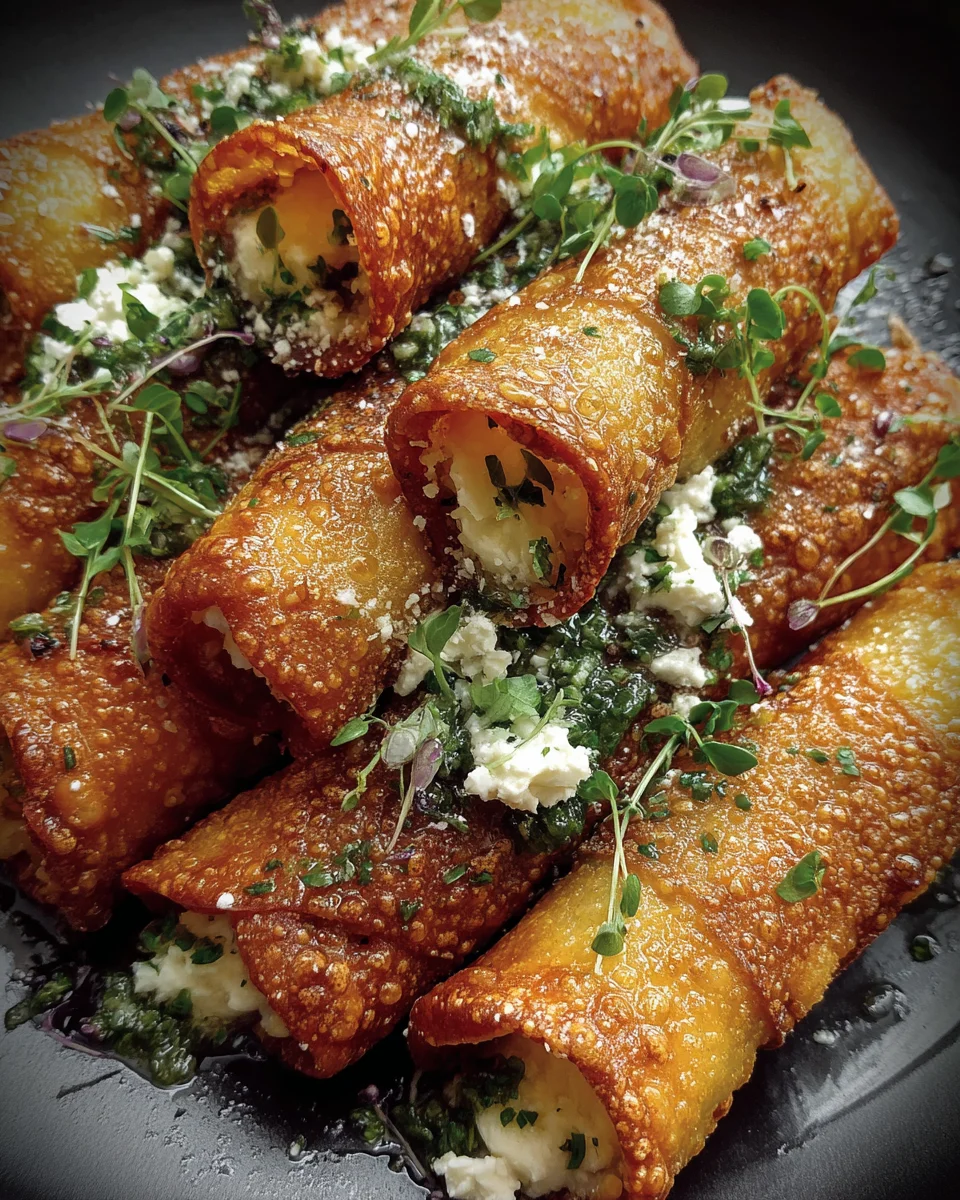 Potato Cannoli with Salsa