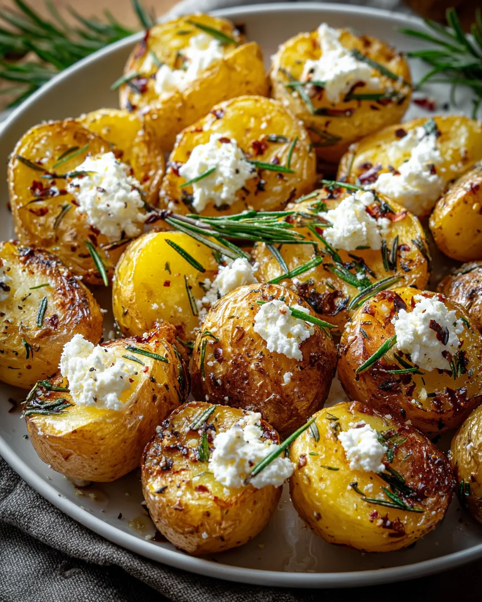 Garlic Rosemary Roasted Potatoes Ricotta