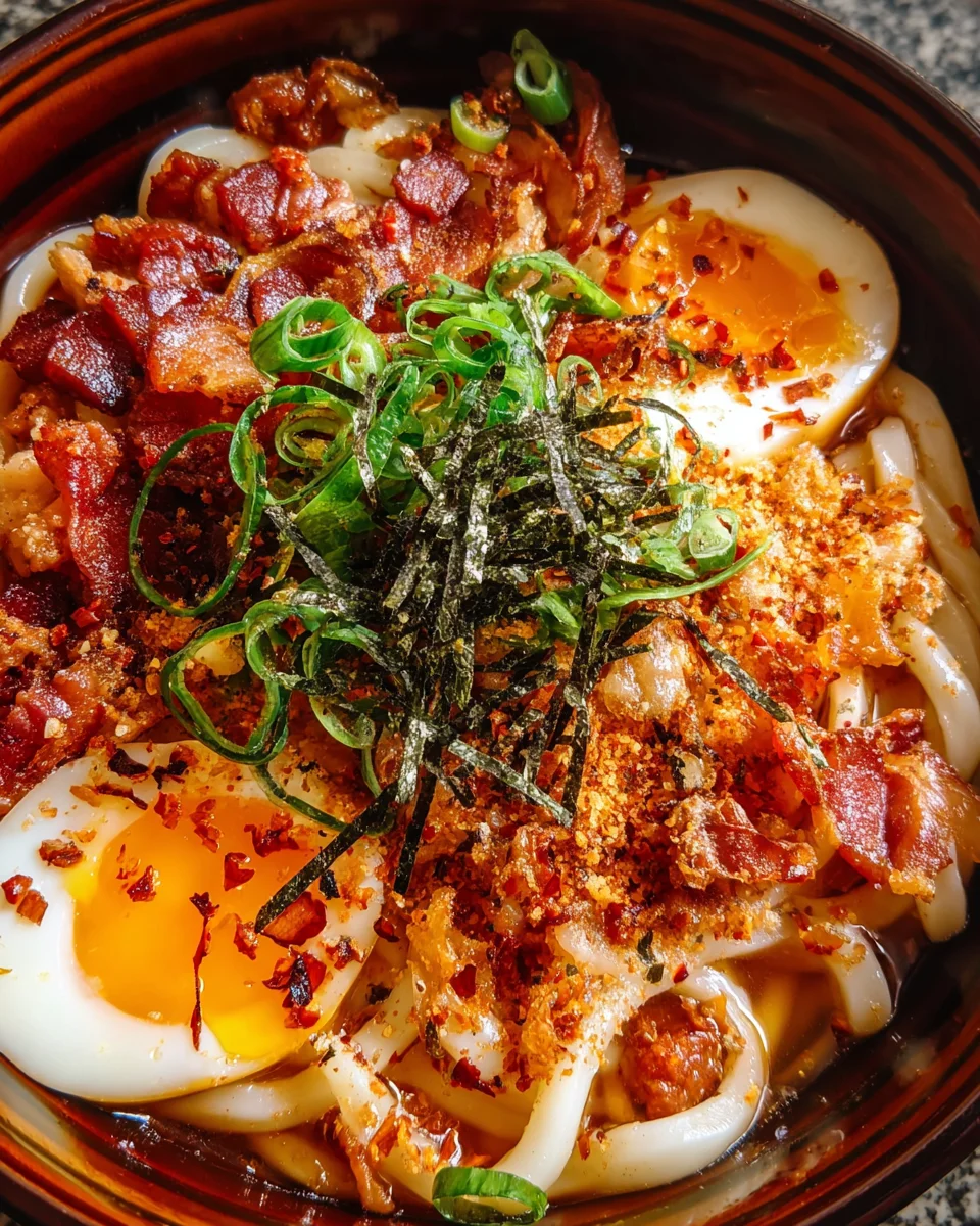 Egg and Bacon Breakfast Udon