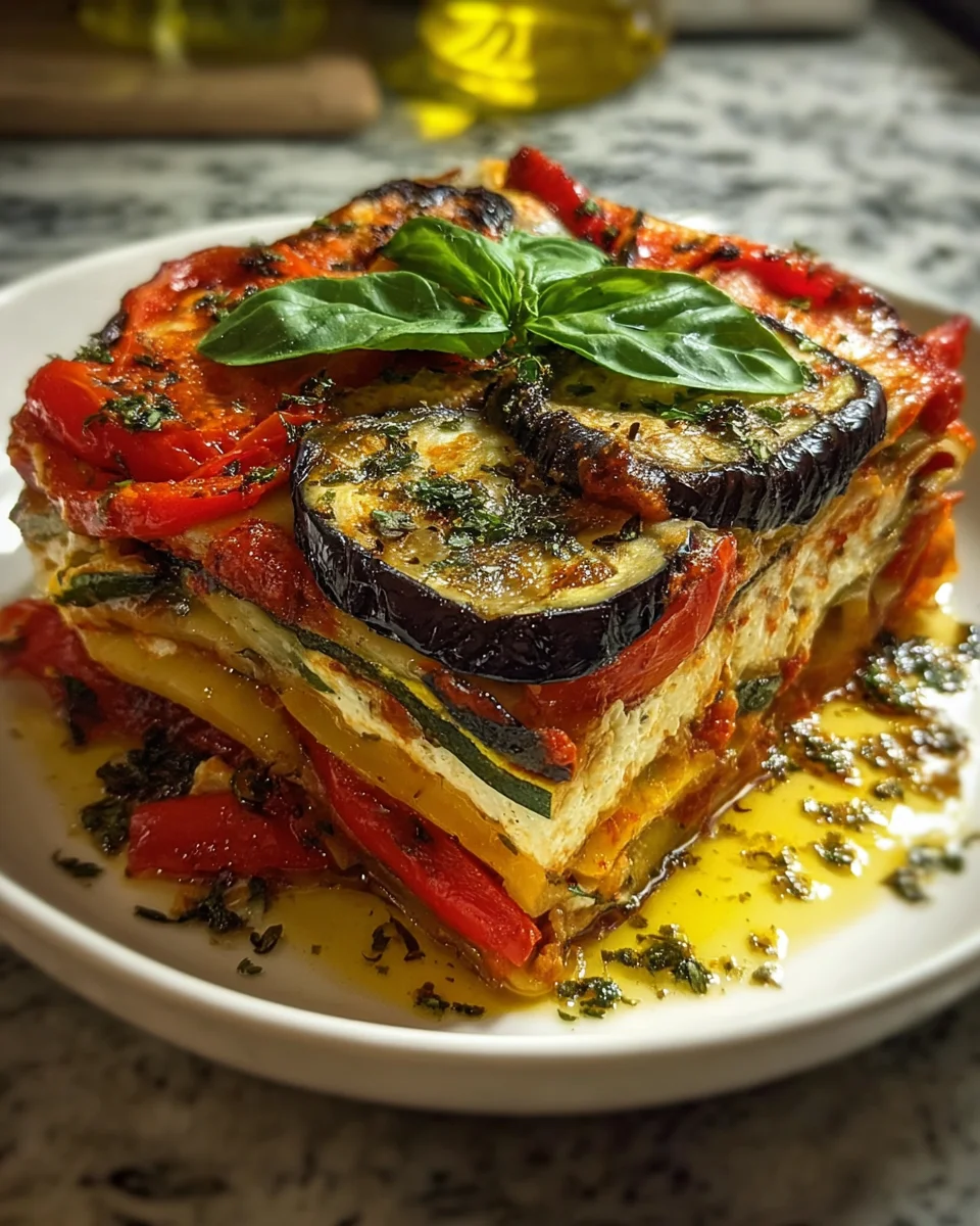 Layered Mediterranean Vegetable Lasagna