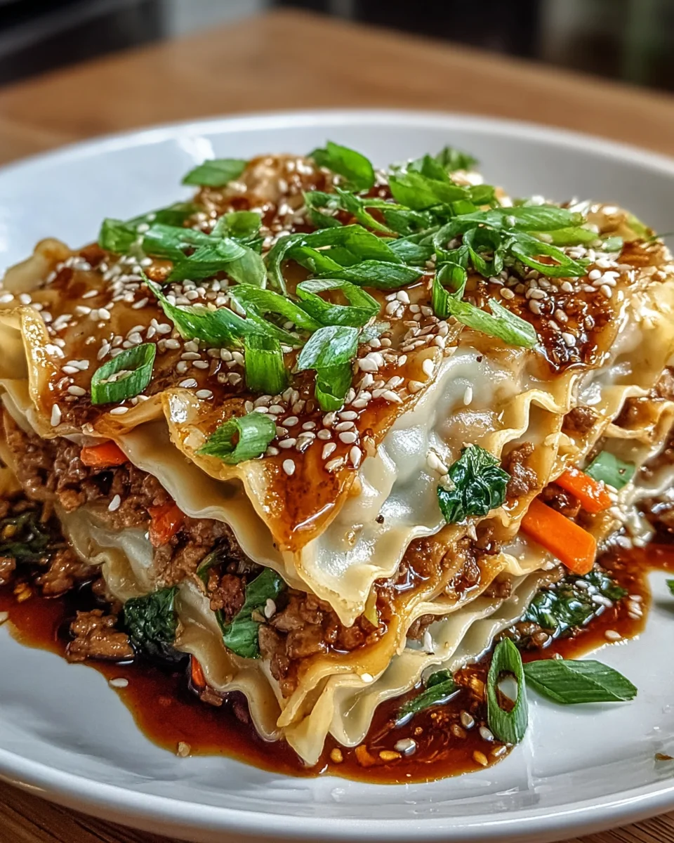 Asian Dumpling Lasagna Soy