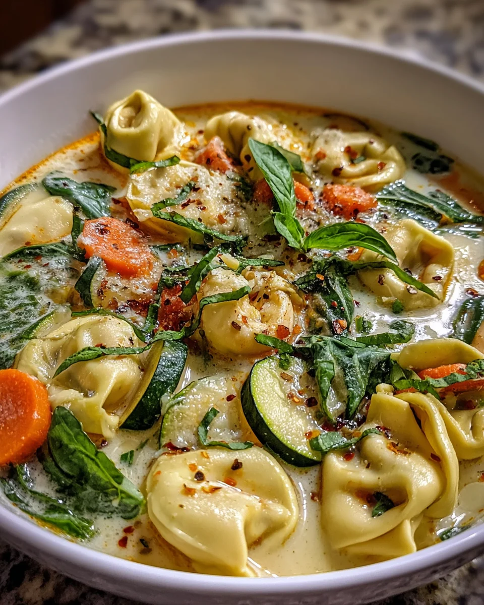 Creamy Vegetable Tortellini Soup
