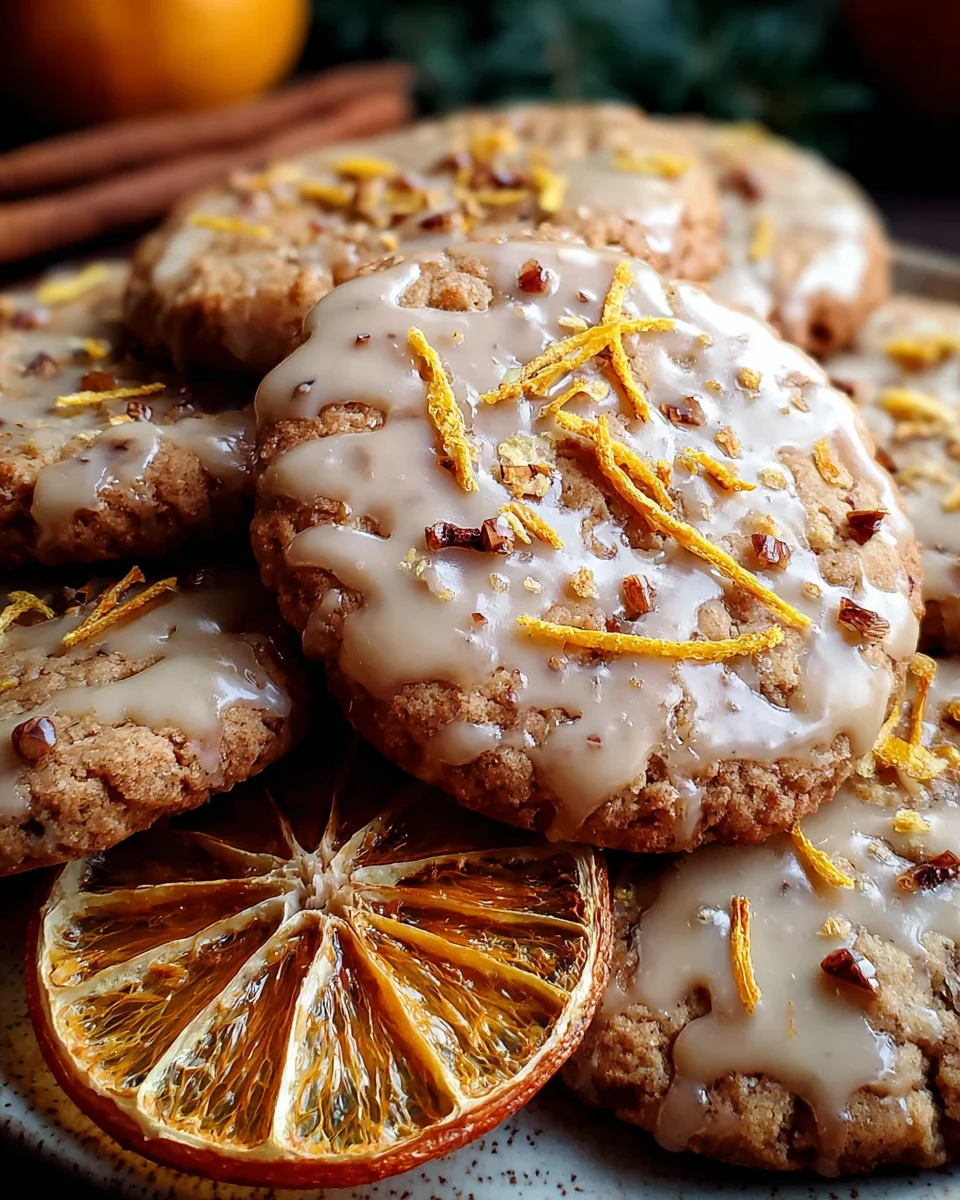 Orange Clove Cookies Spiced Glaze