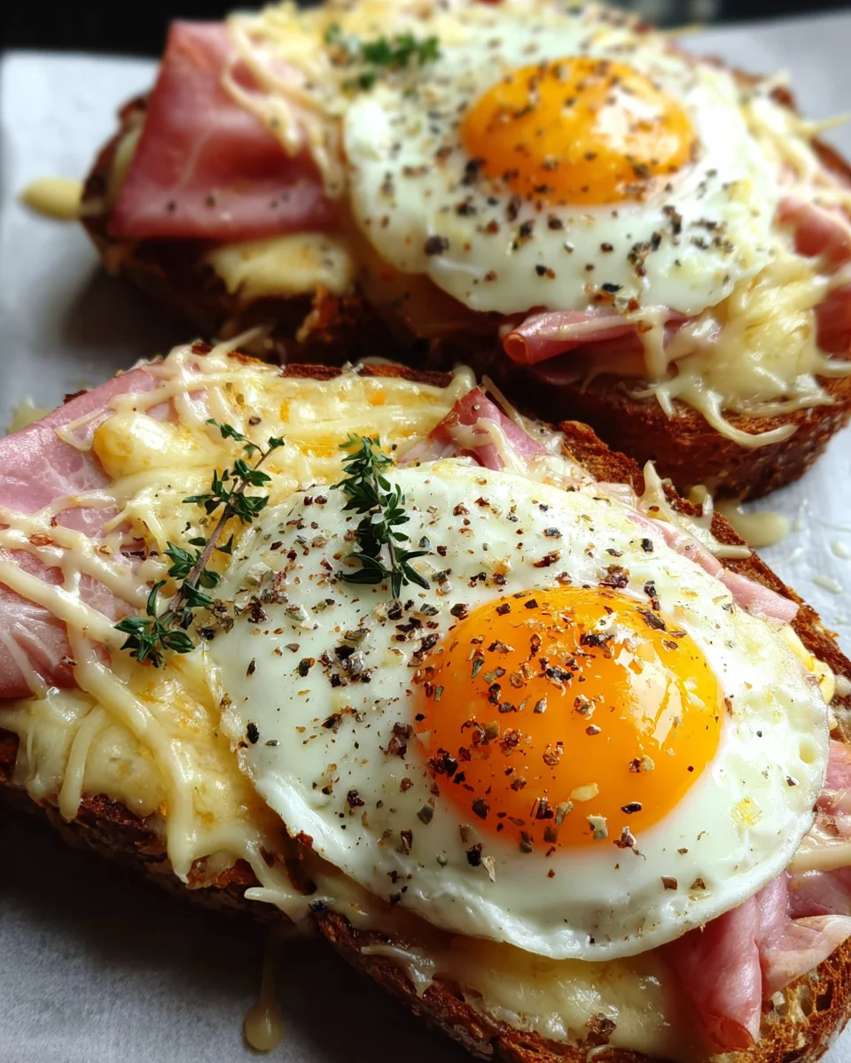 Croque Madame Toast Ham Cheese