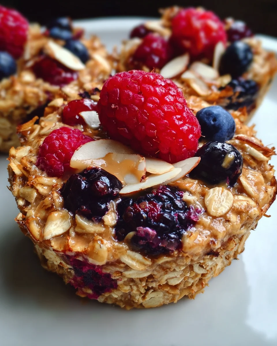Baked Oatmeal Cups Berries