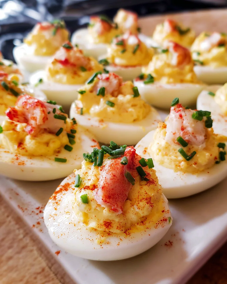Lobster Deviled Eggs