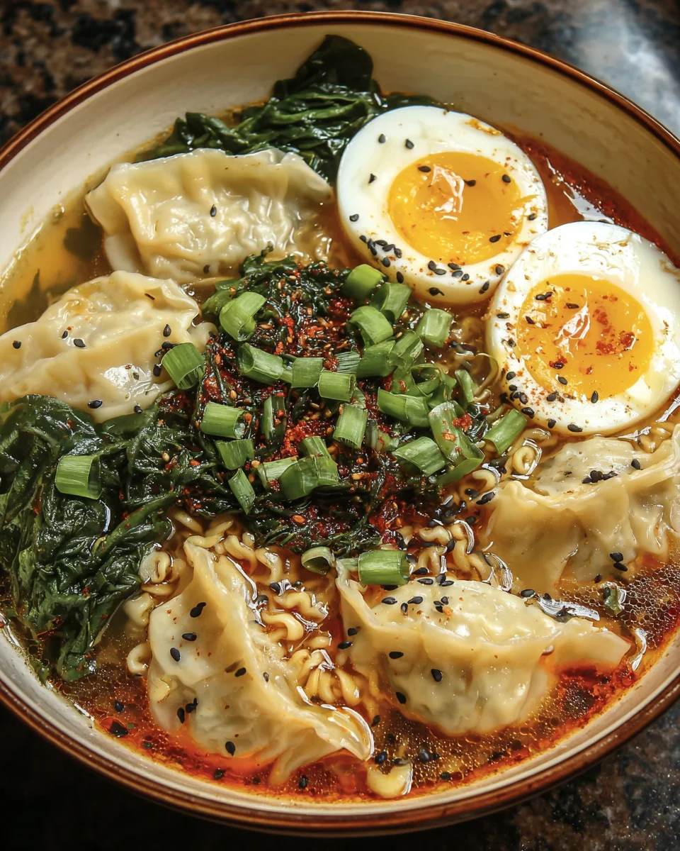 Dumpling Ramen Bowl Soup