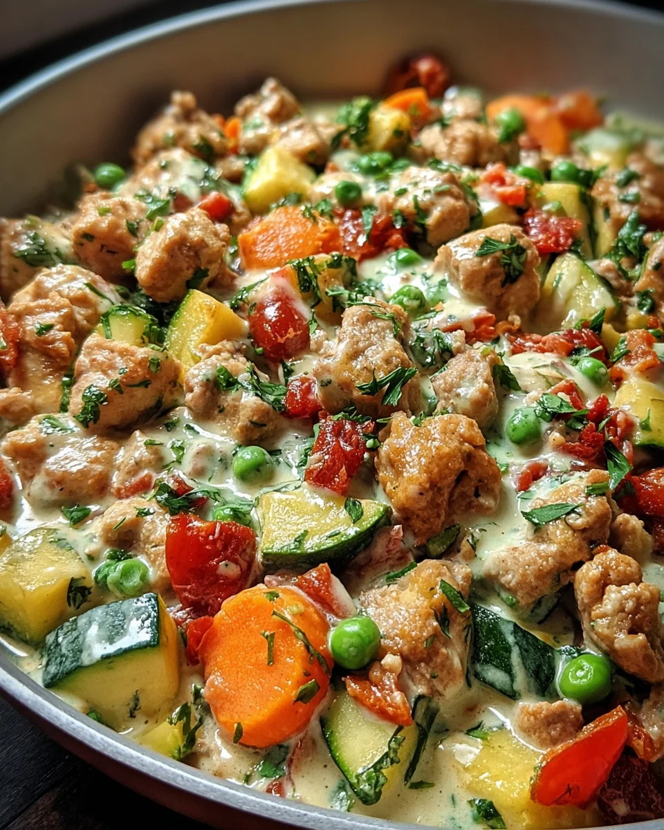 Creamy Ranch Turkey & Veggie Skillet