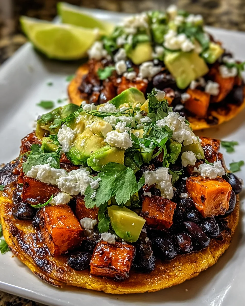 Black Bean Sweet Potato Tostadas