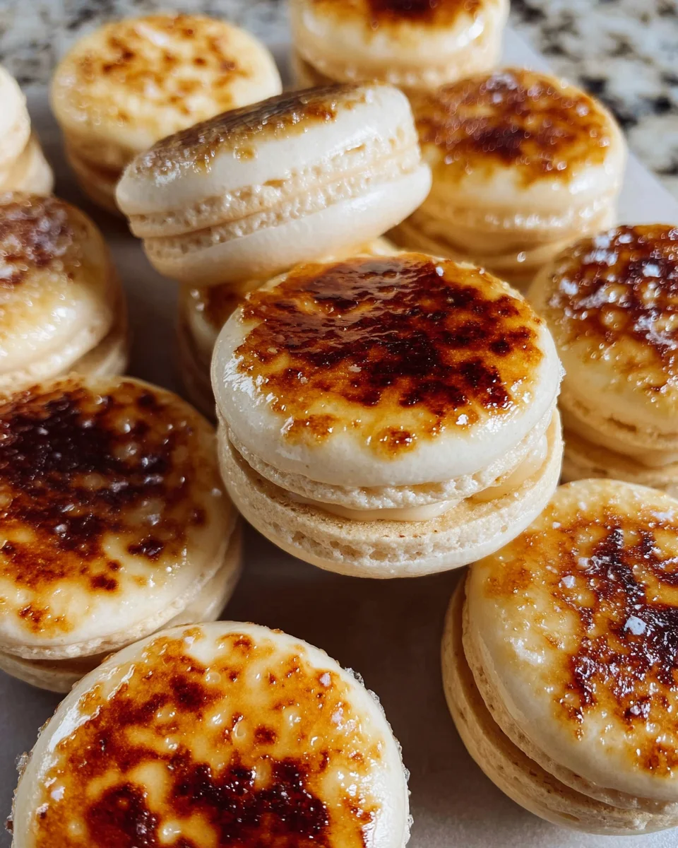 Creme Brûlée Macarons