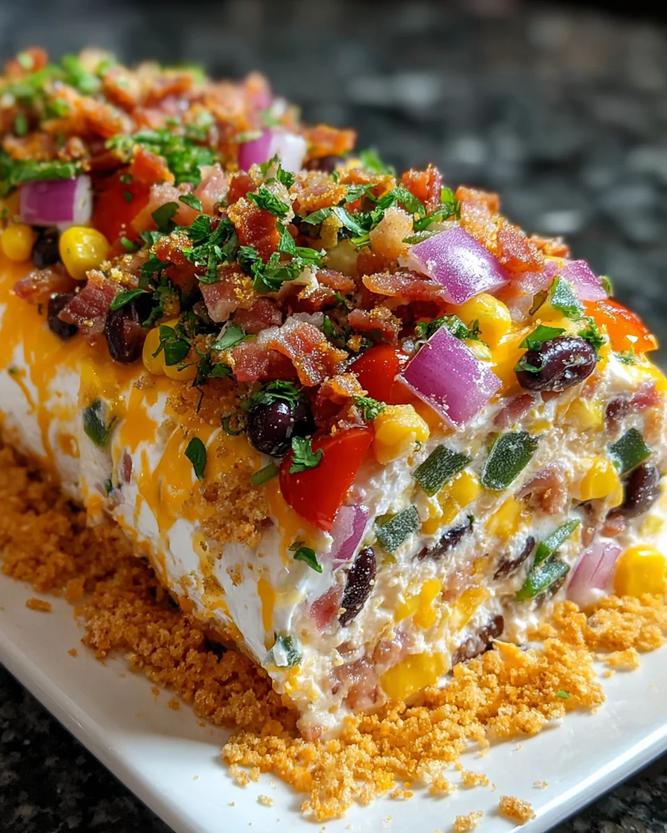 Cowboy Caviar Jalapeño Popper Cheese Log