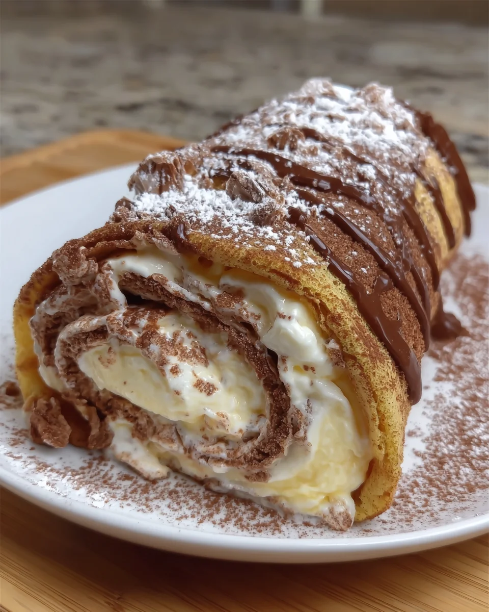 Tiramisu Crêpes Cake Roll