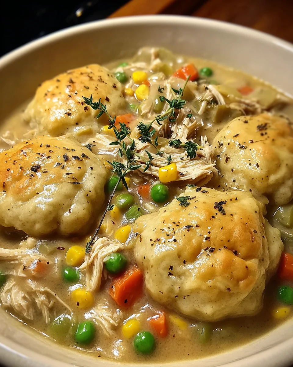 Dump and Go Crockpot Chicken and Dumplings