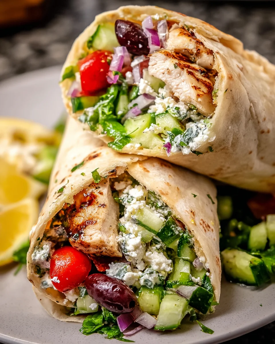 Greek Lemon Chicken Wrap