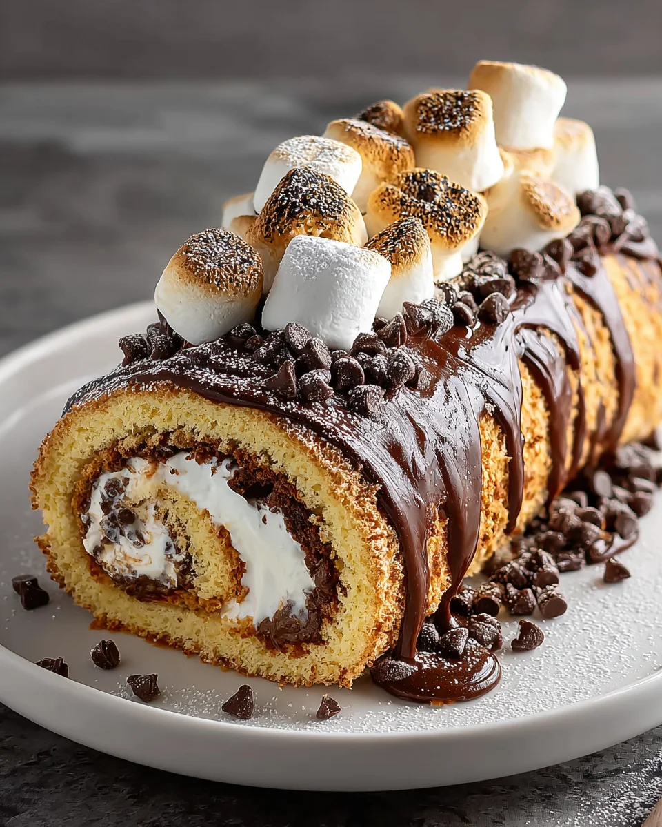 S’mores Swiss Roll