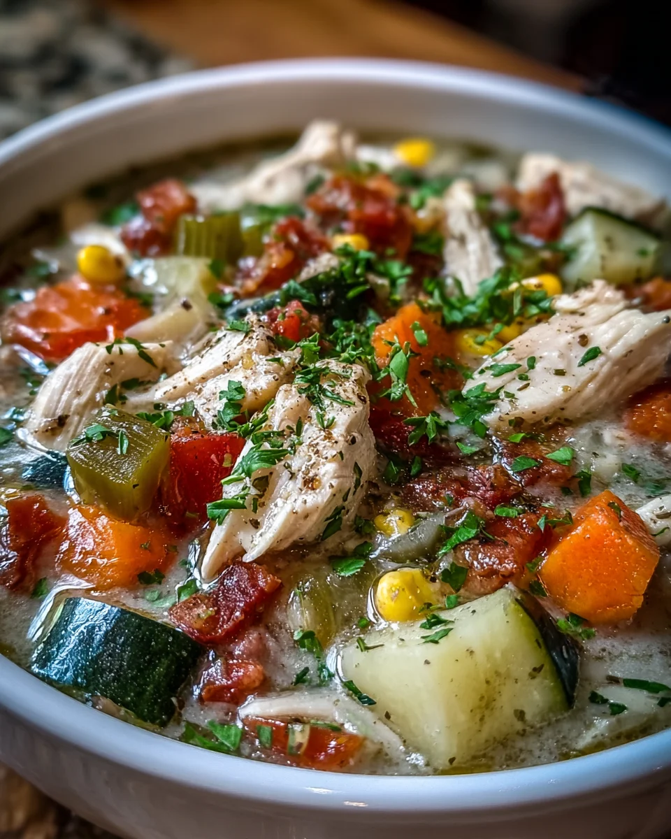 Ranch Chicken Veggie Soup