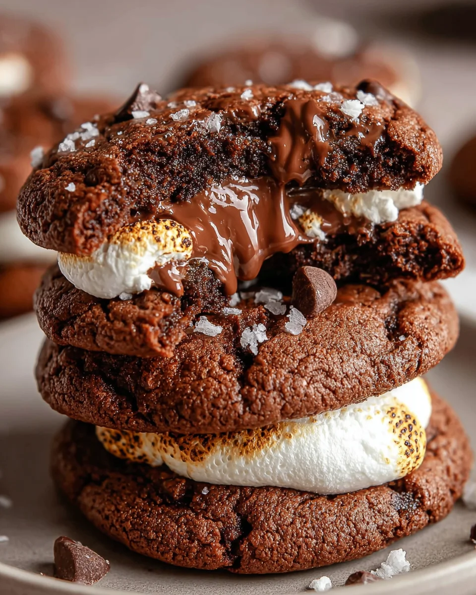 Marshmallow Nutella Chocolate Cookies