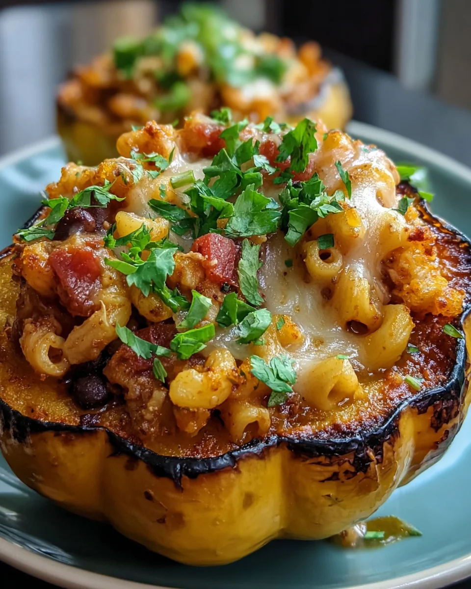 Hot Honey Chili Mac Stuffed Squash