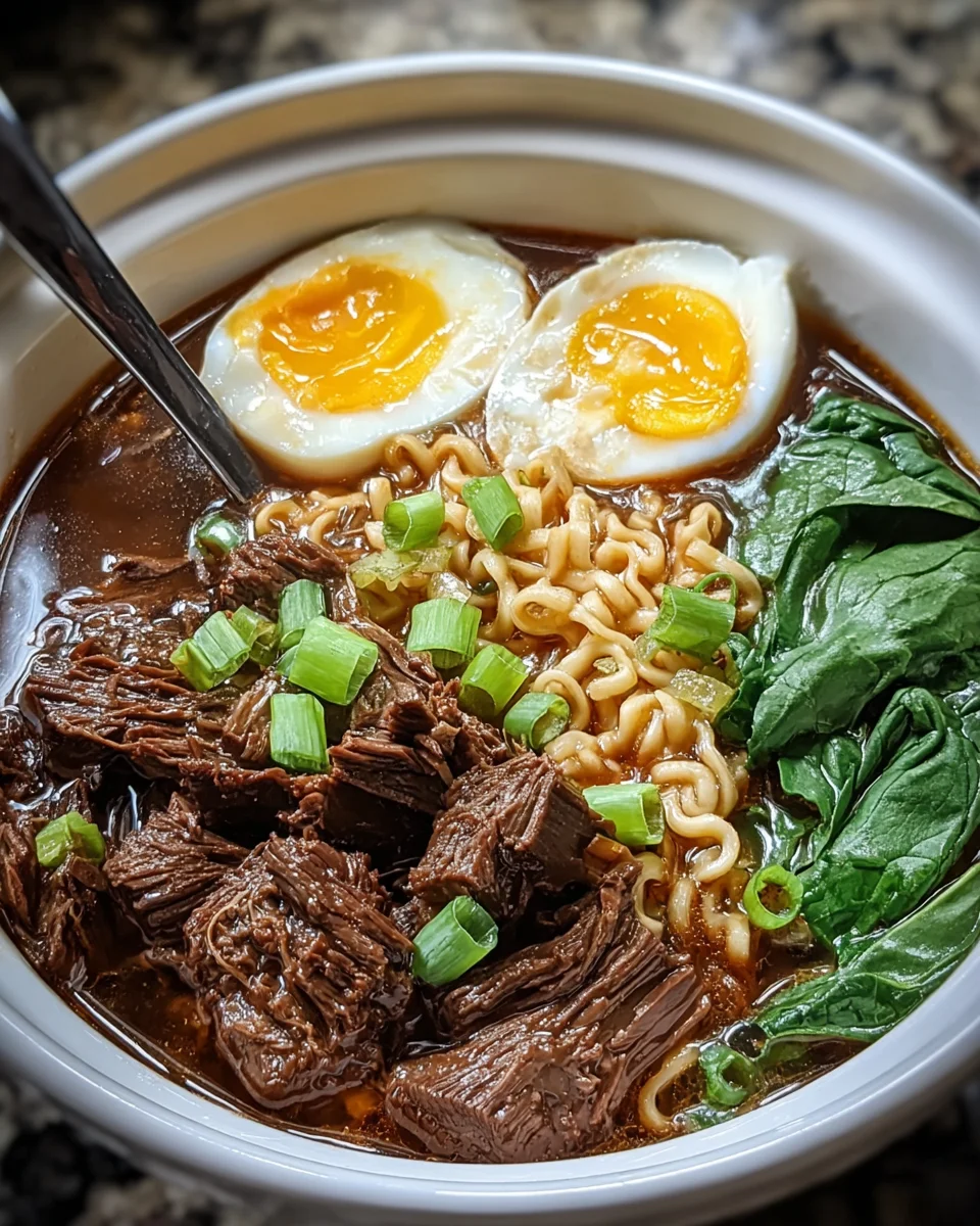 Slow Cooker Beef Ramen Noodles