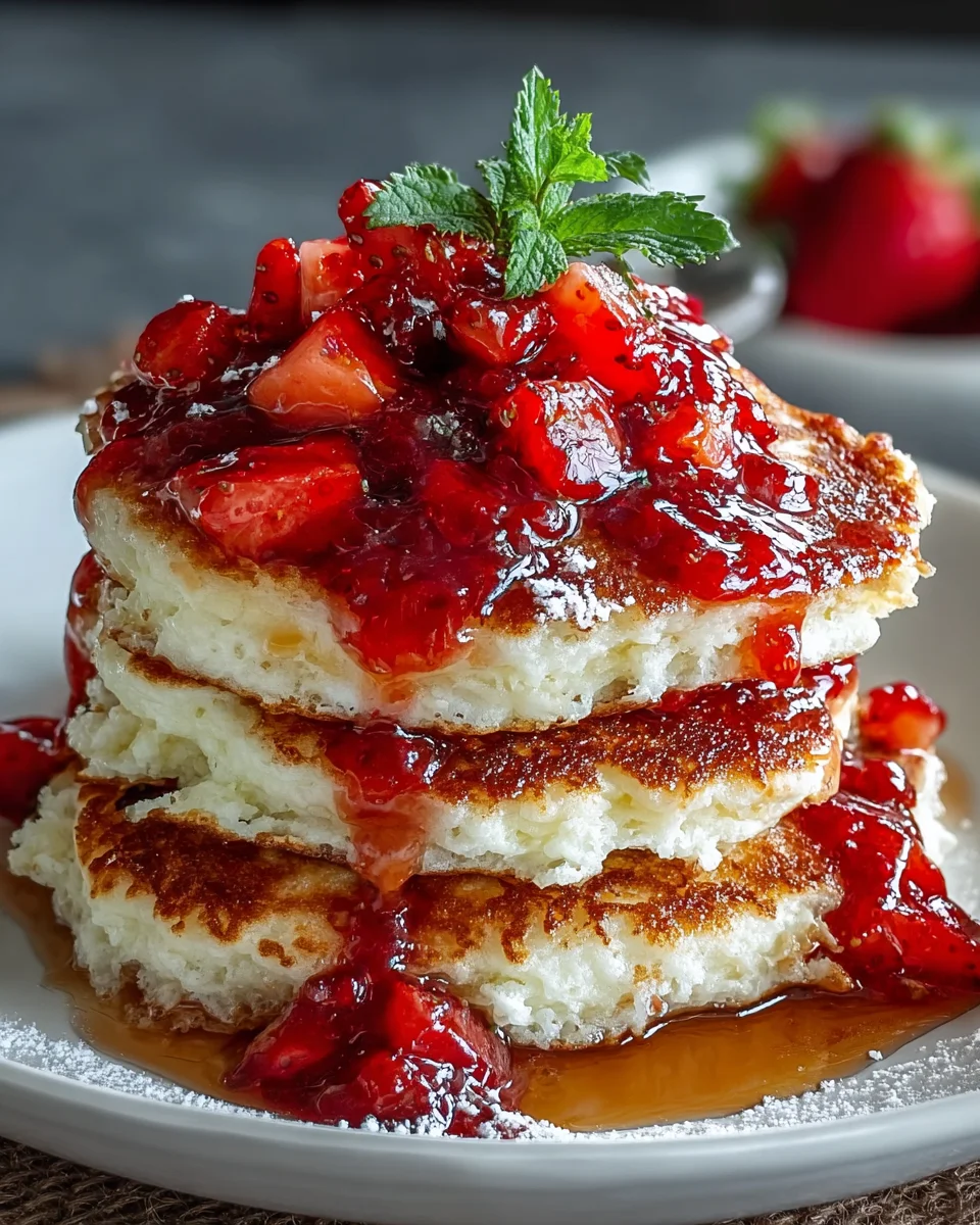 Cottage Cheese Pancakes Strawberry