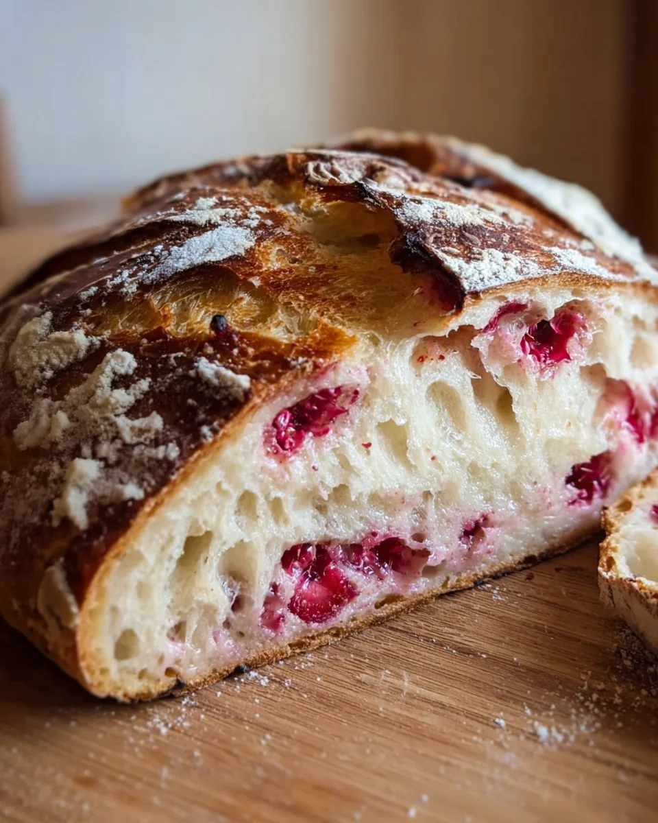 Raspberry Cheesecake Sourdough Bread
