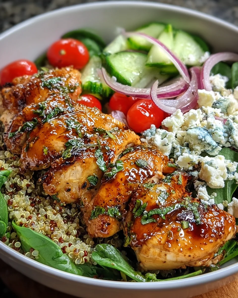 Lemon Herb Grilled Chicken Quinoa Bowl