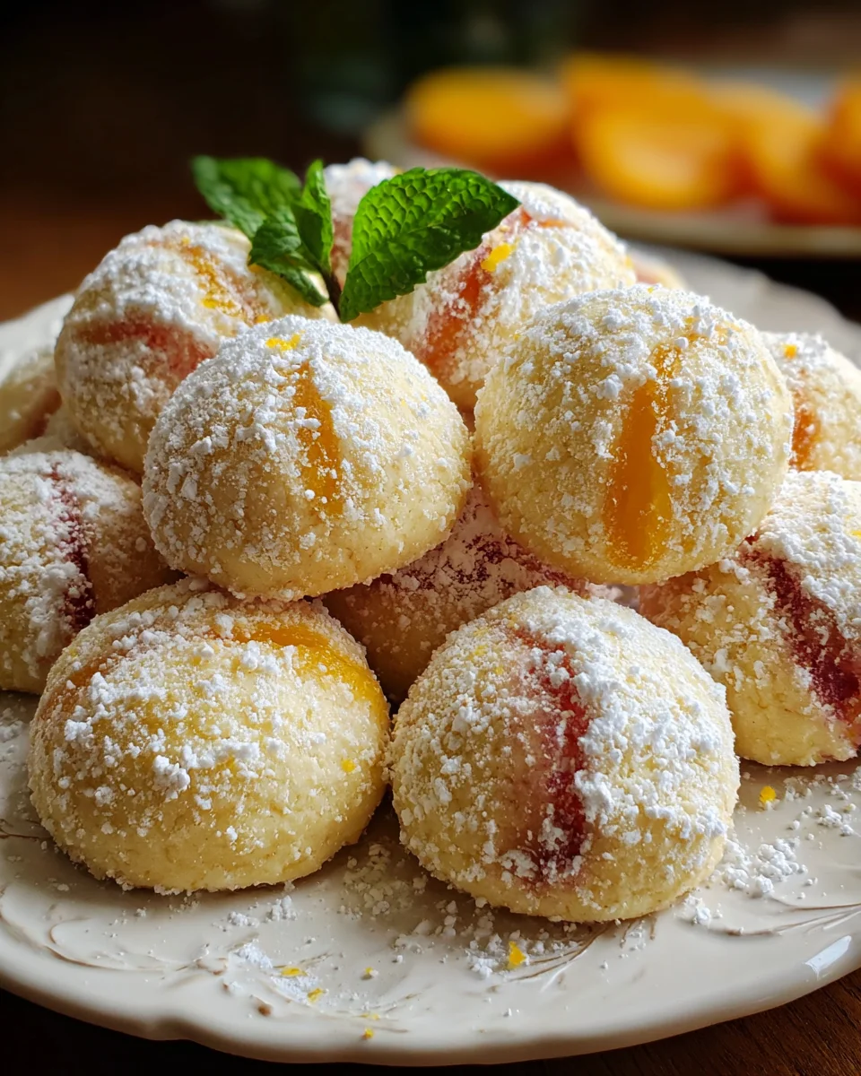 Orange Infused Ricotta Peach Cookies