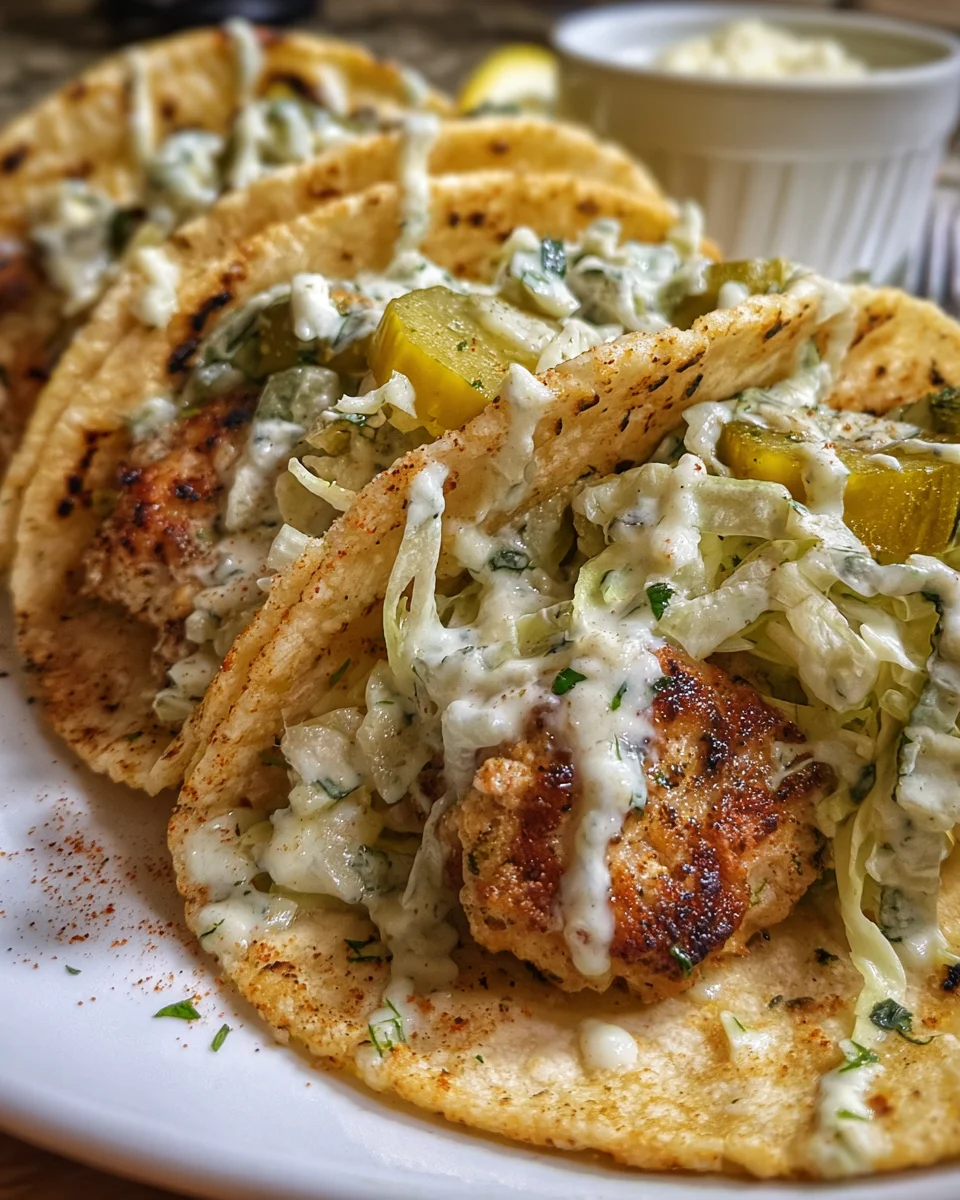 Dill Pickle Ranch Smash Chicken Tacos