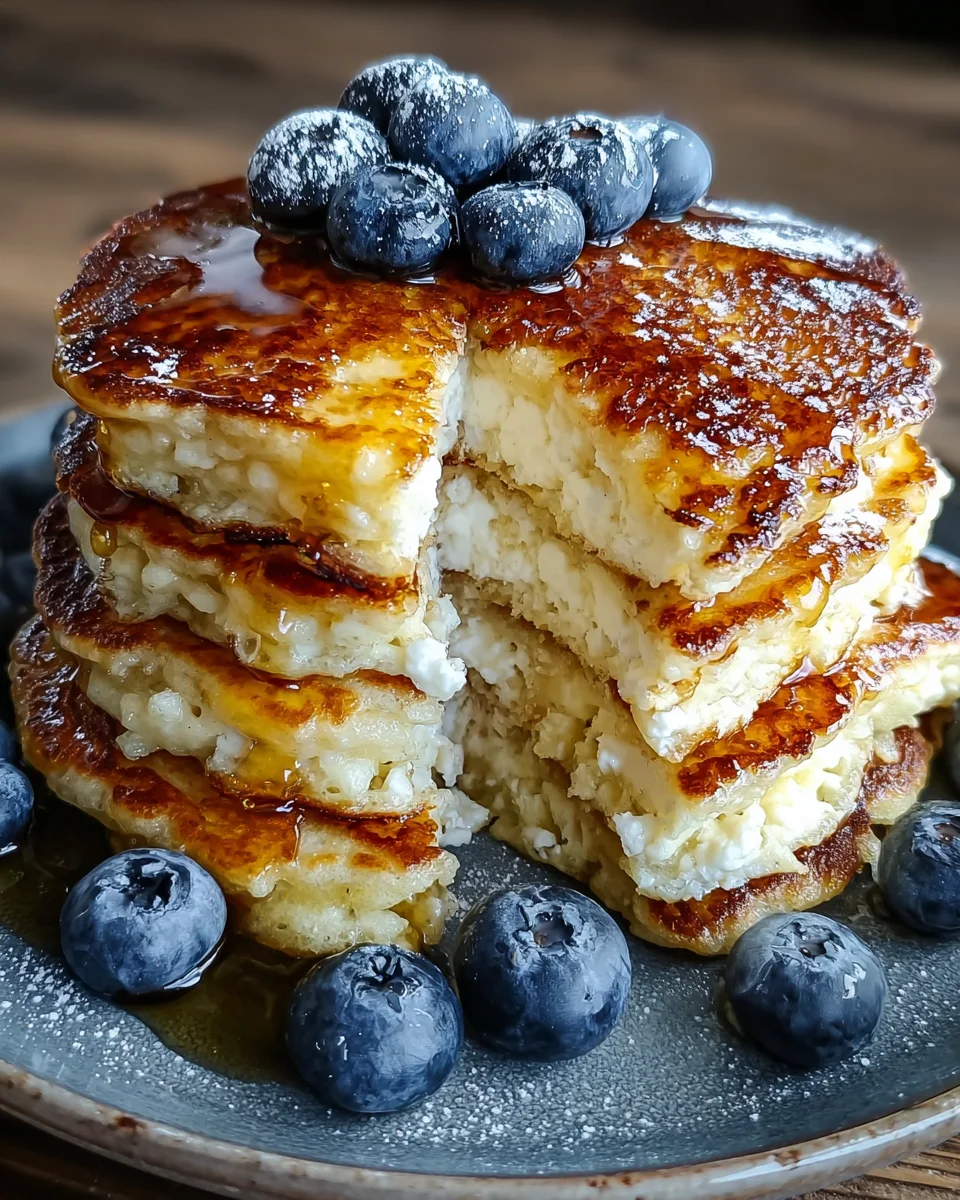 Fluffy Cottage Cheese Pancakes