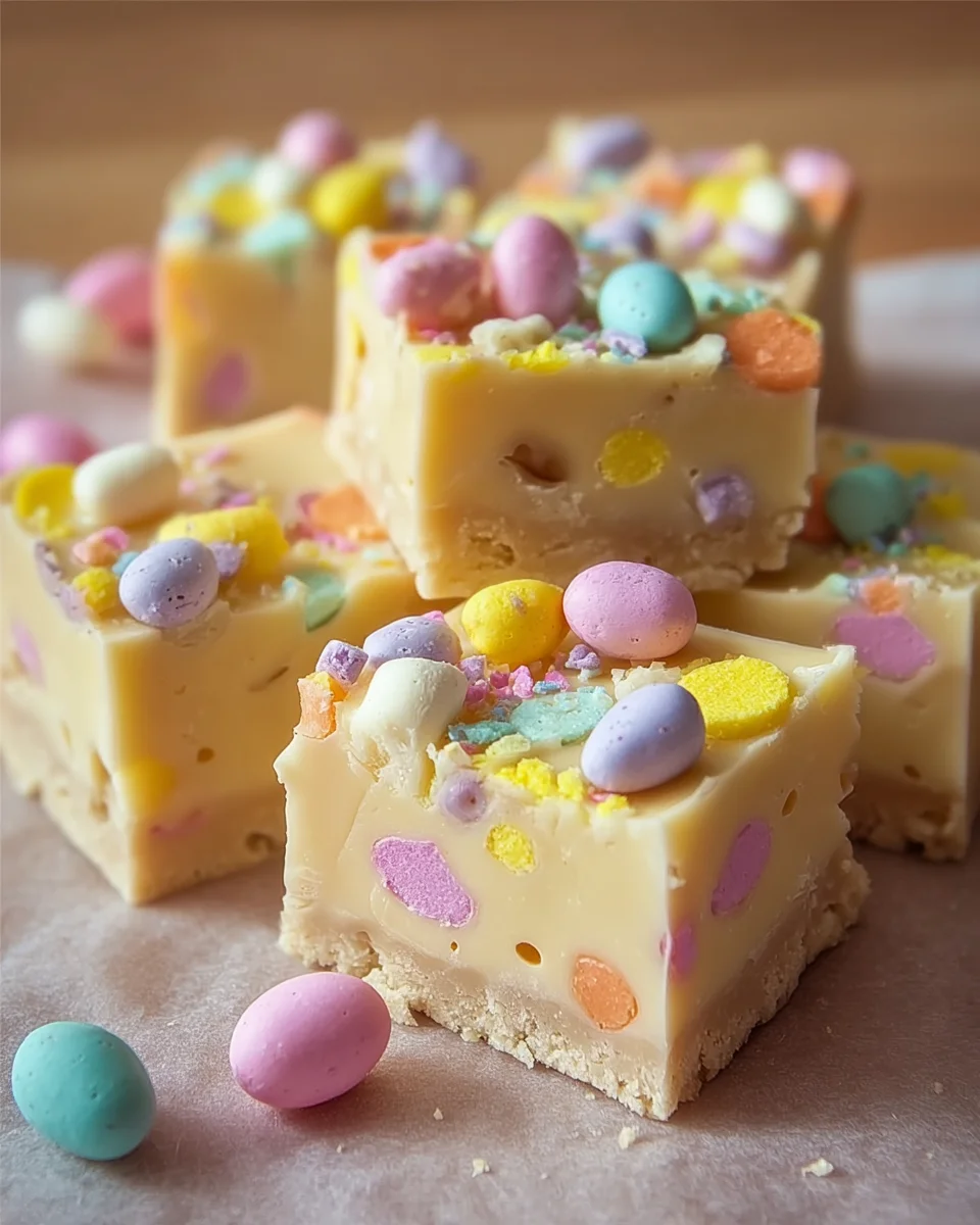 Easter White Chocolate Candy Fudge