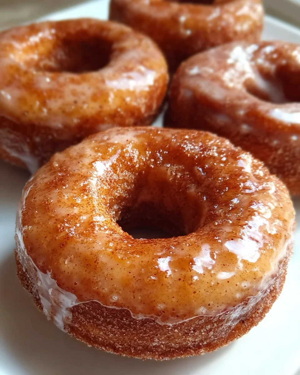 Baked Apple Cider Doughnuts with Cinnamon Maple Glaze Bliss