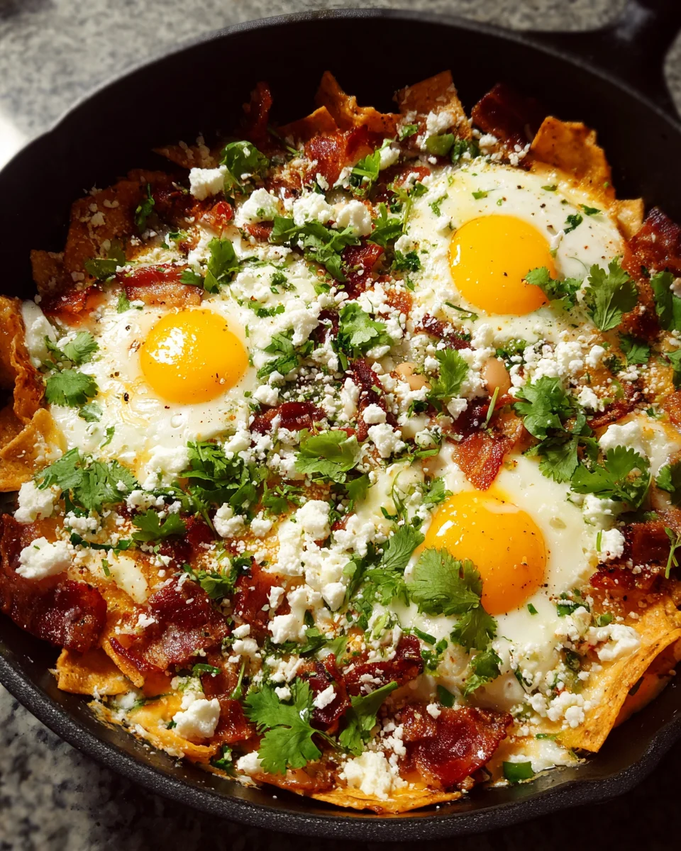 Chilaquiles Bacon Eggs Cheese