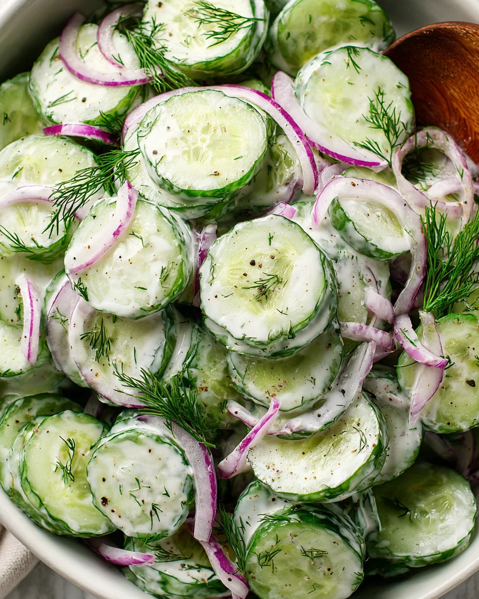 Dill Yogurt Cucumber Salad