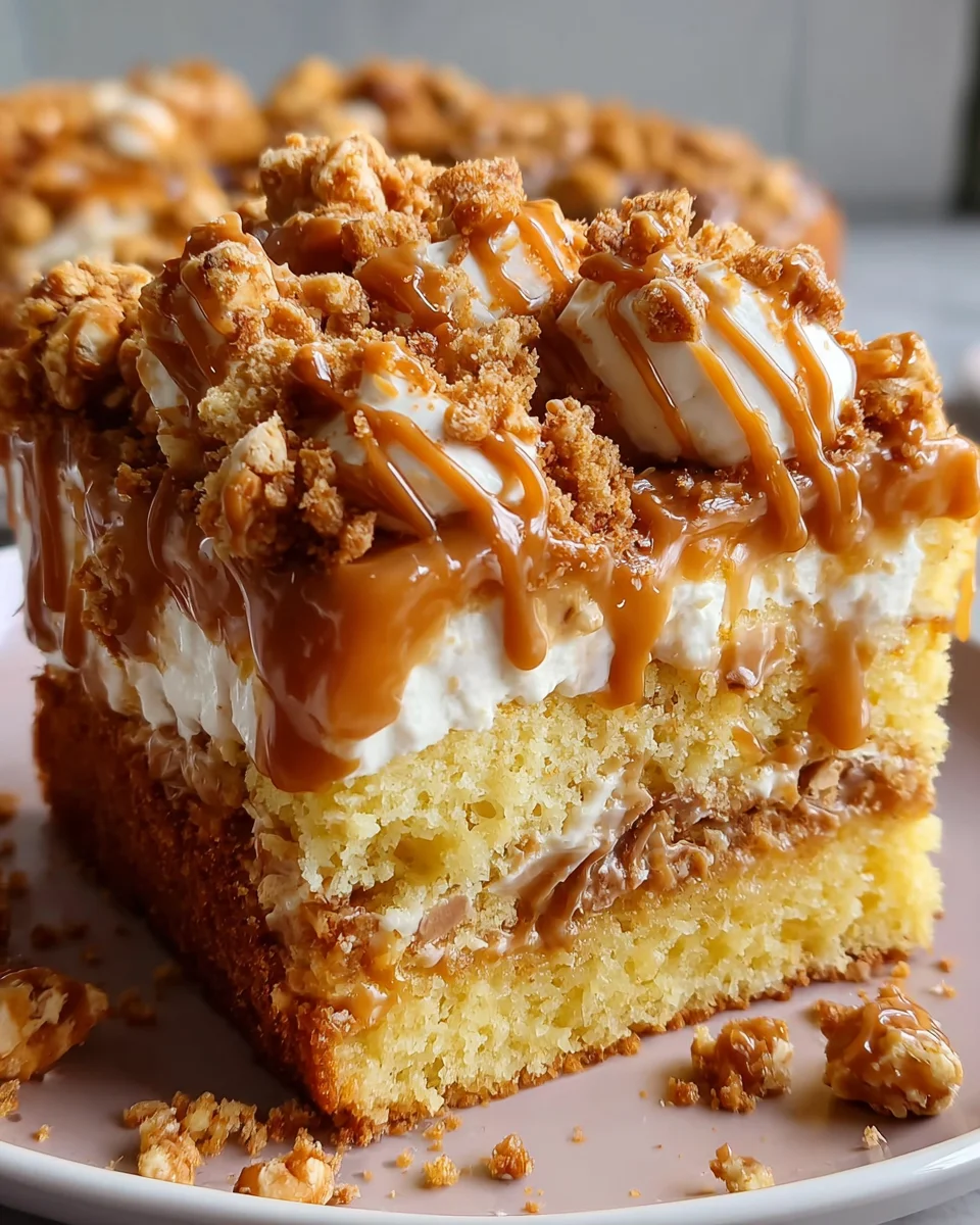 Butterscotch Crunch Cake Dessert