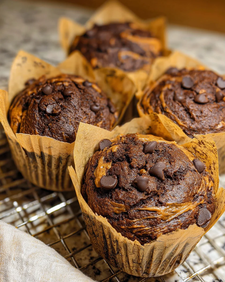 Chocolate Peanut Butter Muffins
