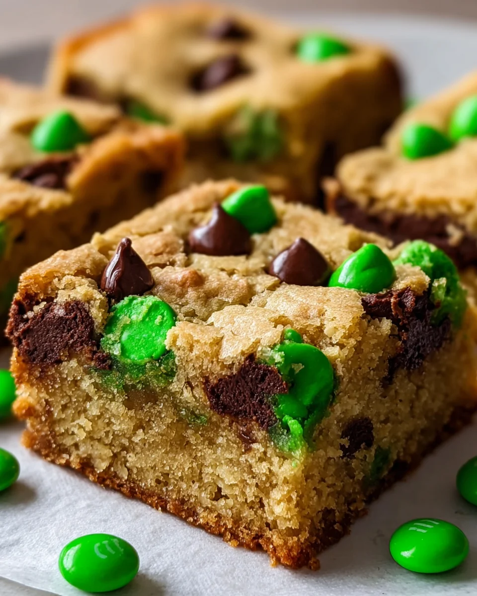 ST. PATRICK’S DAY Chocolate Chip Cookie Bars