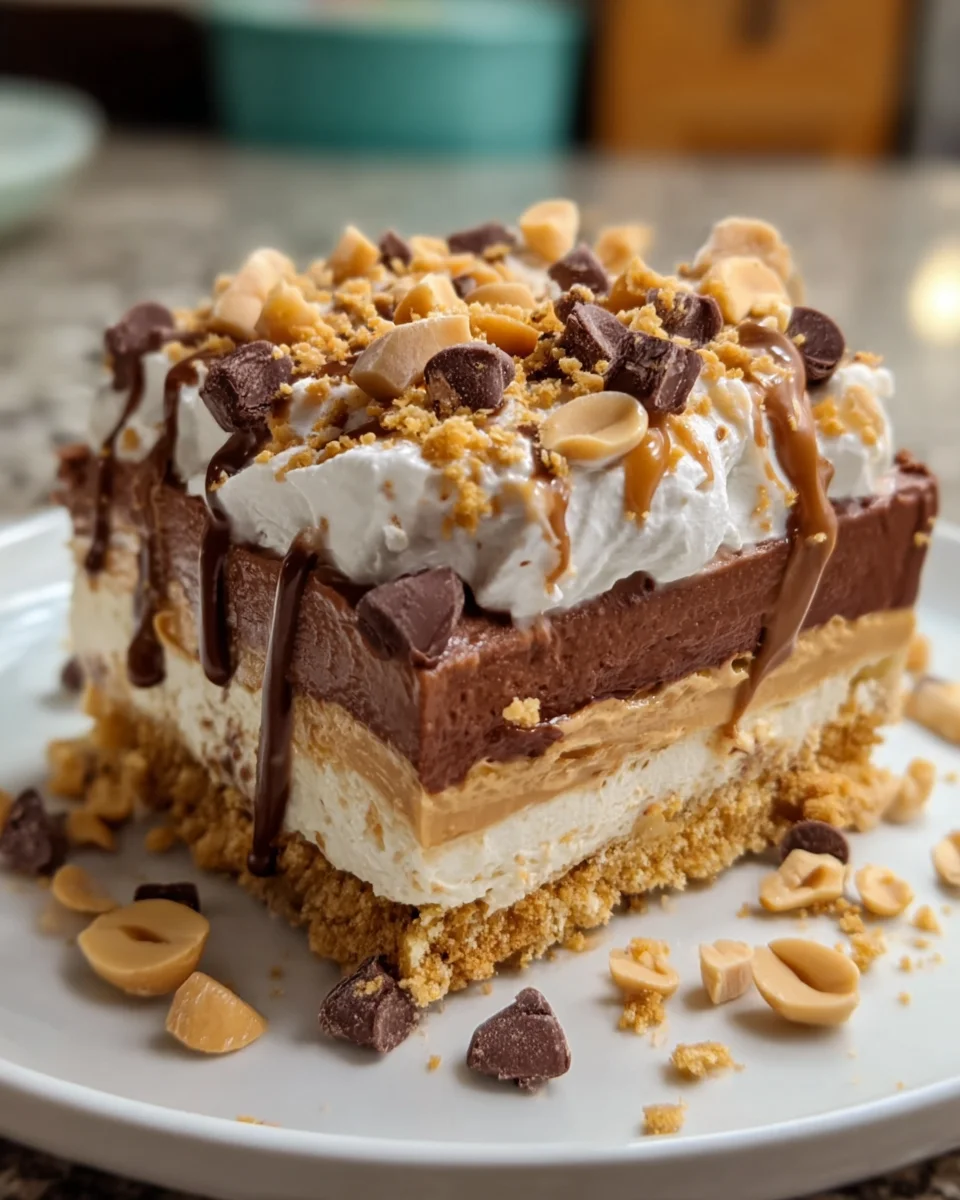 No-Bake Peanut Butter Lasagna