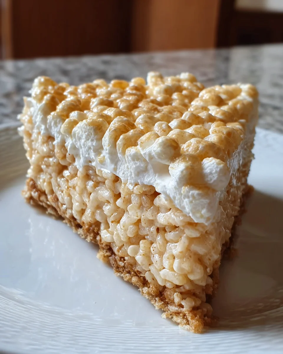 Rice Krispy Treat No-Bake Cheesecake