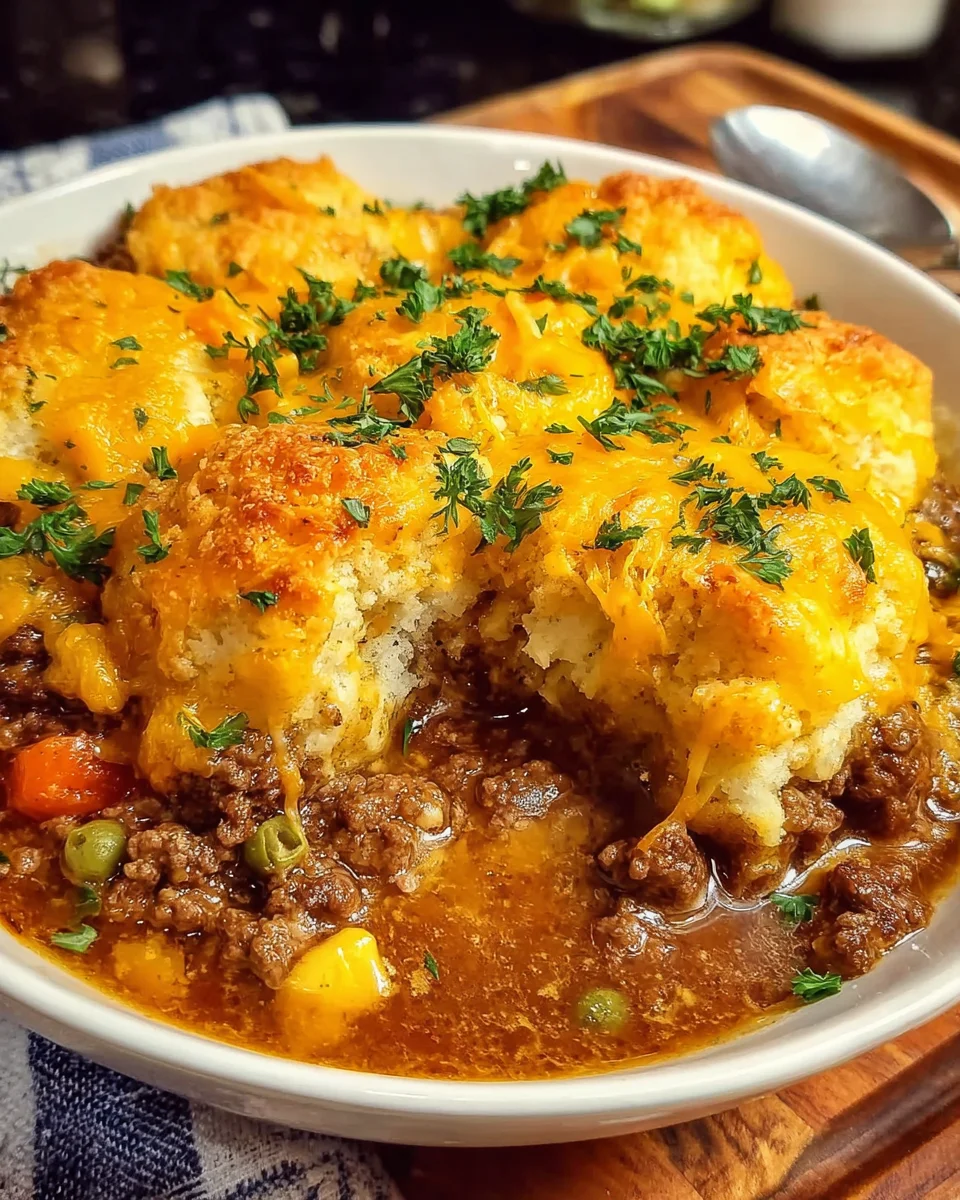 Cheddar Bay Ground Beef Cobbler