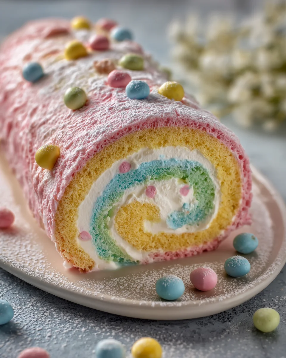 Easter Swiss Rolls with Cream Cheese Filling